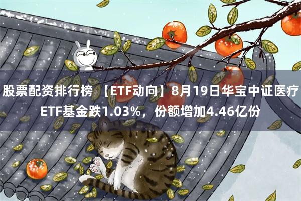 股票配资排行榜 【ETF动向】8月19日华宝中证医疗ETF基金跌1.03%，份额增加4.46亿份