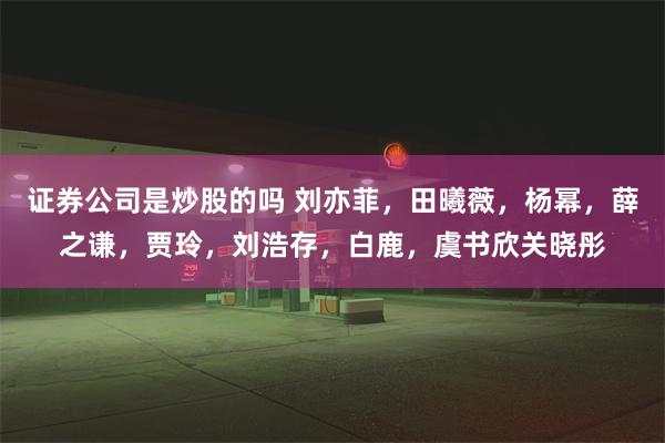 证券公司是炒股的吗 刘亦菲，田曦薇，杨幂，薛之谦，贾玲，刘浩存，白鹿，虞书欣关晓彤