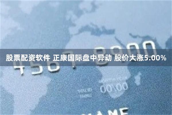 股票配资软件 正康国际盘中异动 股价大涨5.00%